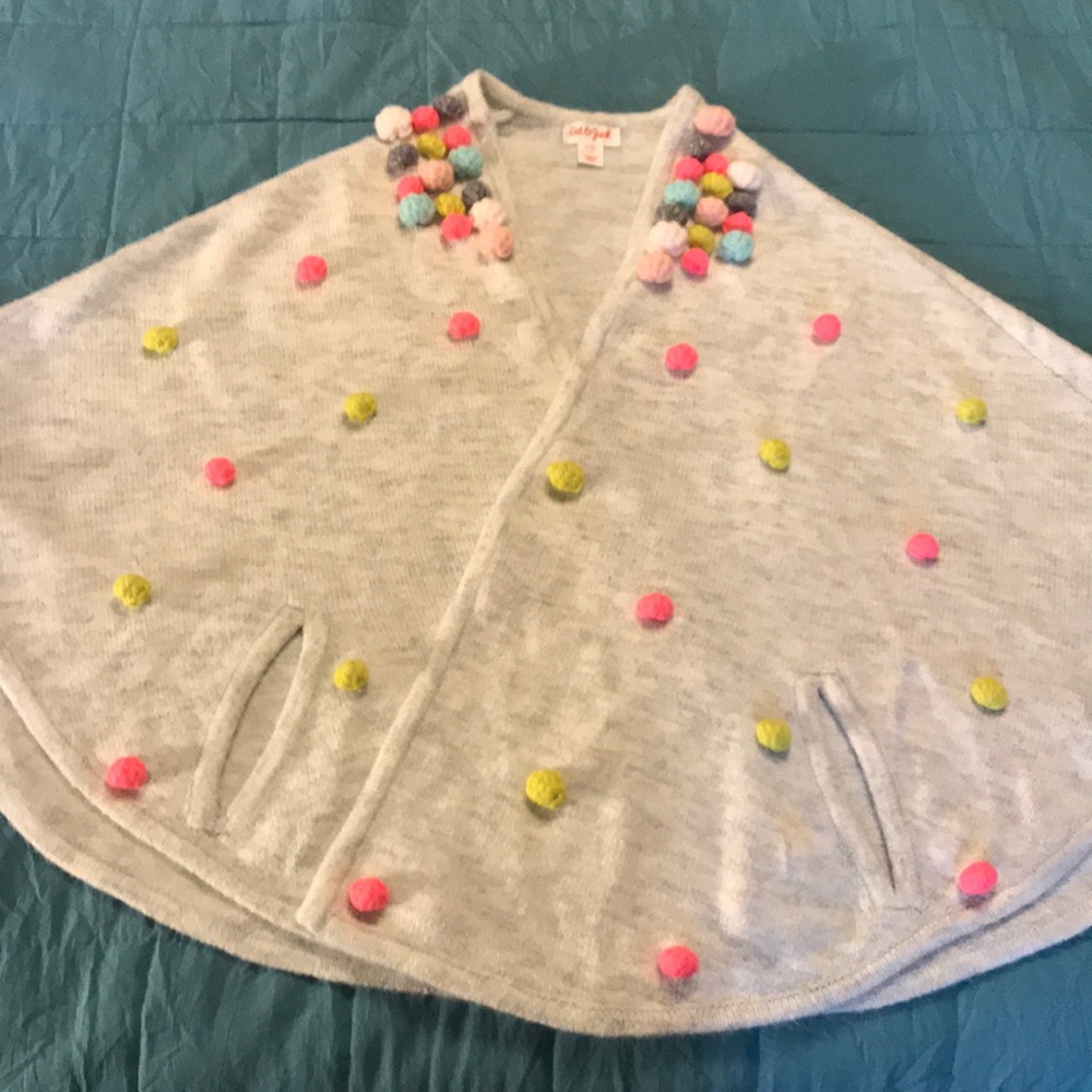 Cat and Jack sweater wrap around cape